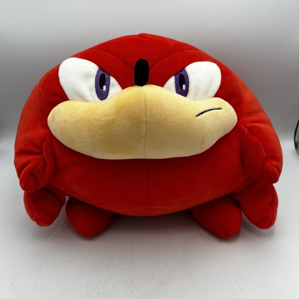 Knuckles MEGA 9" Plush Head Stuffed Sonic The Hedgehog Club Mocchi-Mocchi SEGA